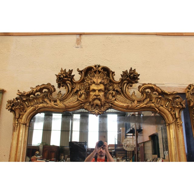 Large Giltwood Mirror, 19th Century For Sale - Image 4 of 13