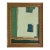 “Serenity Pines" Green Abstract Art in Vintage Frame, Transitional Living Room Art by JTS For Sale