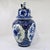 Delft Vintage Large 15" Delft Blue Lidded Baluster Urn Ginger Jar by Boch for Royal Sphinx For Sale - Image 4 of 11