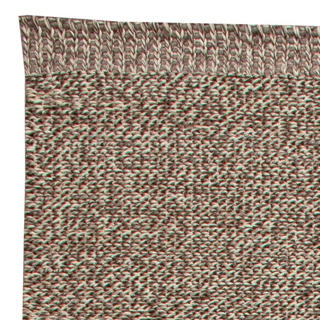 Contemporary Smoked Loop Brown and Ivory Handmade Wool Rug by Doris Leslie Blau For Sale - Image 4 of 6