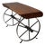 Vintage Rectangular Wooden and Metal Coffee Table, 1950s For Sale
