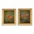 Alfonso Toran Vintage Early 1950's Art Deco " Pink Flamingos " Framed One of a Kind Signed Realist Oil Paintings - Set of 2 For Sale
