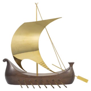 Viking Sailing Boat from Werkstatte Hagenauer, 1935 For Sale