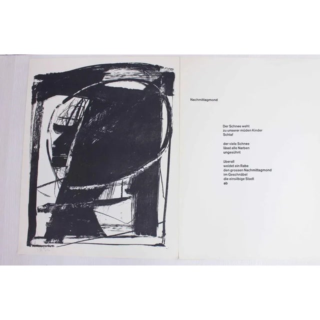Lithograph by the Swiss artist Bernd Völkle 1963 This original lithograph entitled "examination" was edited at 100 copies...