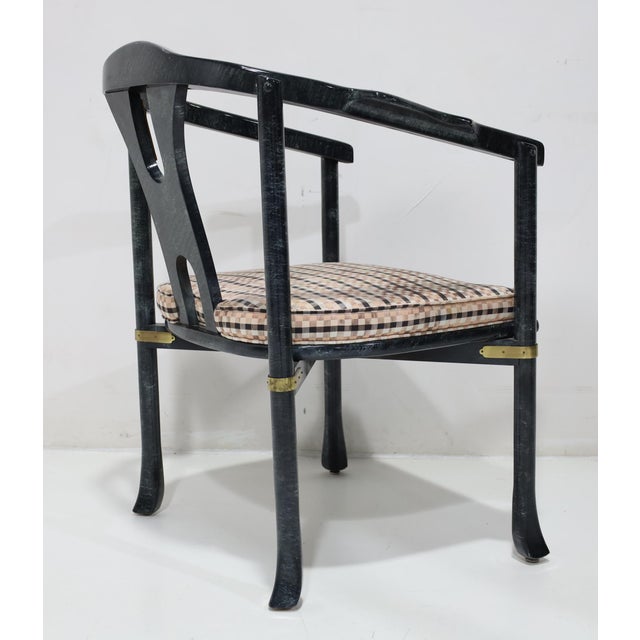 Century Furniture Yoke Back Side Chair With Brass Mounts For Sale In Dallas - Image 6 of 11