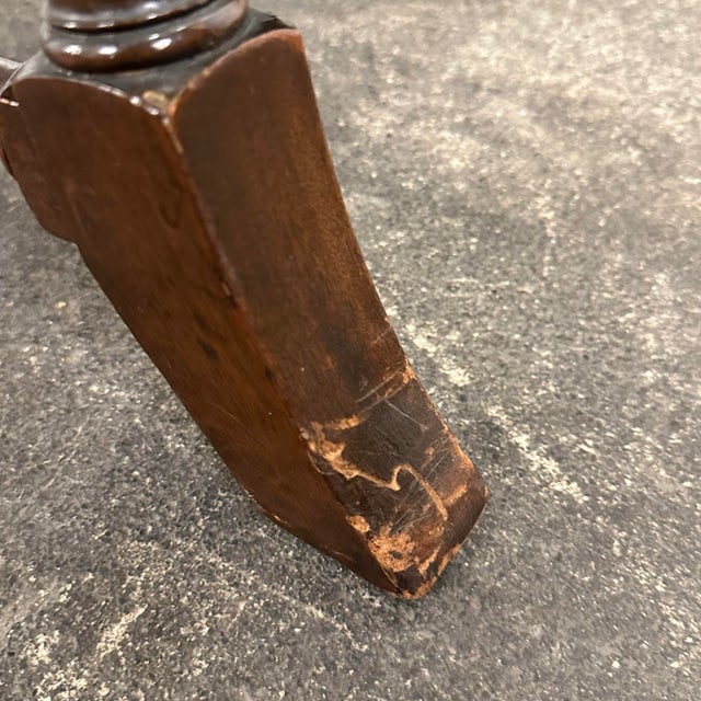 Antique Cut Velvet Queen Anne-Style Floral Settee For Sale - Image 11 of 12