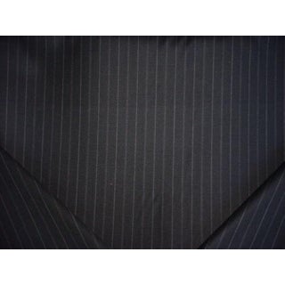 Ralph Lauren LFY67501F Stallard Pinstripe Graphite Wool Upholstery Fabric - 5-7/8 Yards For Sale