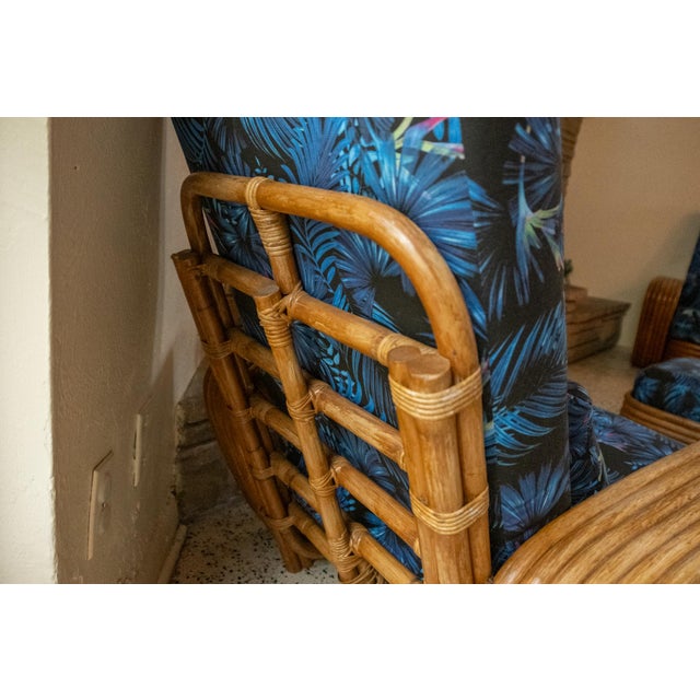 Six Strand Pretzel Full Set - 3-Seat Sofa, Two Chairs, Ottoman For Sale - Image 10 of 18