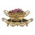 Antique Czech Gilt Bronze Coupe and Plateua Centerpiece With a Bohemian Glass Fruit Arrangement. For Sale