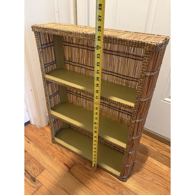 1990s Vintage MCM Bamboo Shelf Boho Book Shelf For Sale - Image 5 of 5