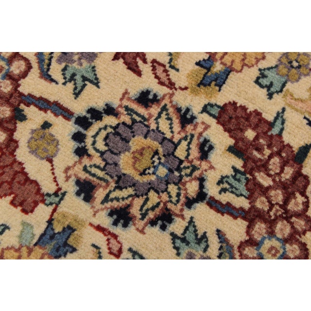 Shabby Chic 1990's Pak-Persian Beige/Blue Wool Rug - 6'1'' X 9'3'' For Sale In New York - Image 6 of 9