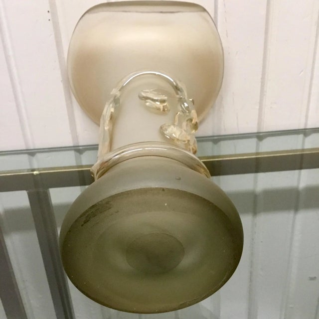 Iridescent Cherries Art Glass Vase in Citrine For Sale In Dallas - Image 6 of 8