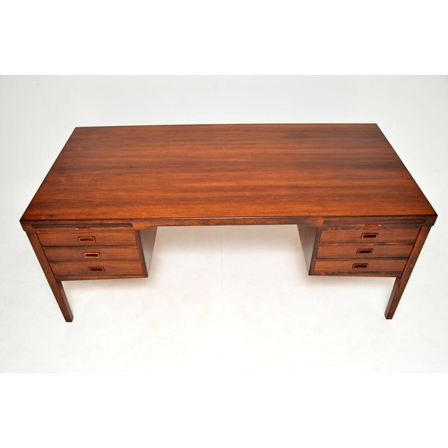 Large Vintage Danish Executive Desk, 1960 For Sale - Image 11 of 18