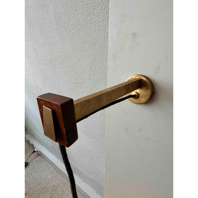 Mid-Century Glass and Wood Sconce, 1950s For Sale - Image 18 of 18