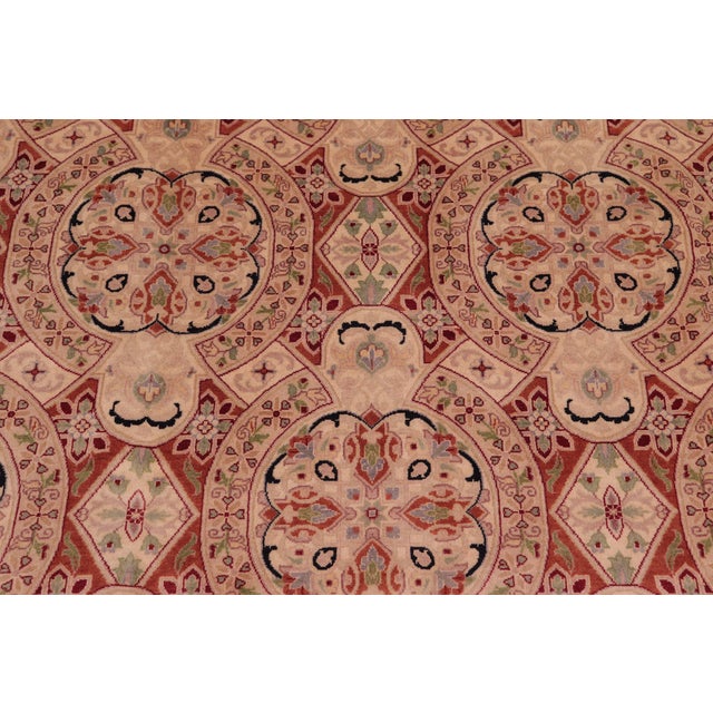 1990's Pak-Persian Taupe/Beige Wool Rug - 9'10'' X 12'3'' For Sale - Image 4 of 9