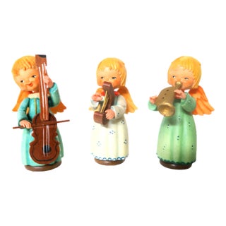 Anri - Hand-Crafted Hand-Painted Angels Playing Music for the Holidays! For Sale