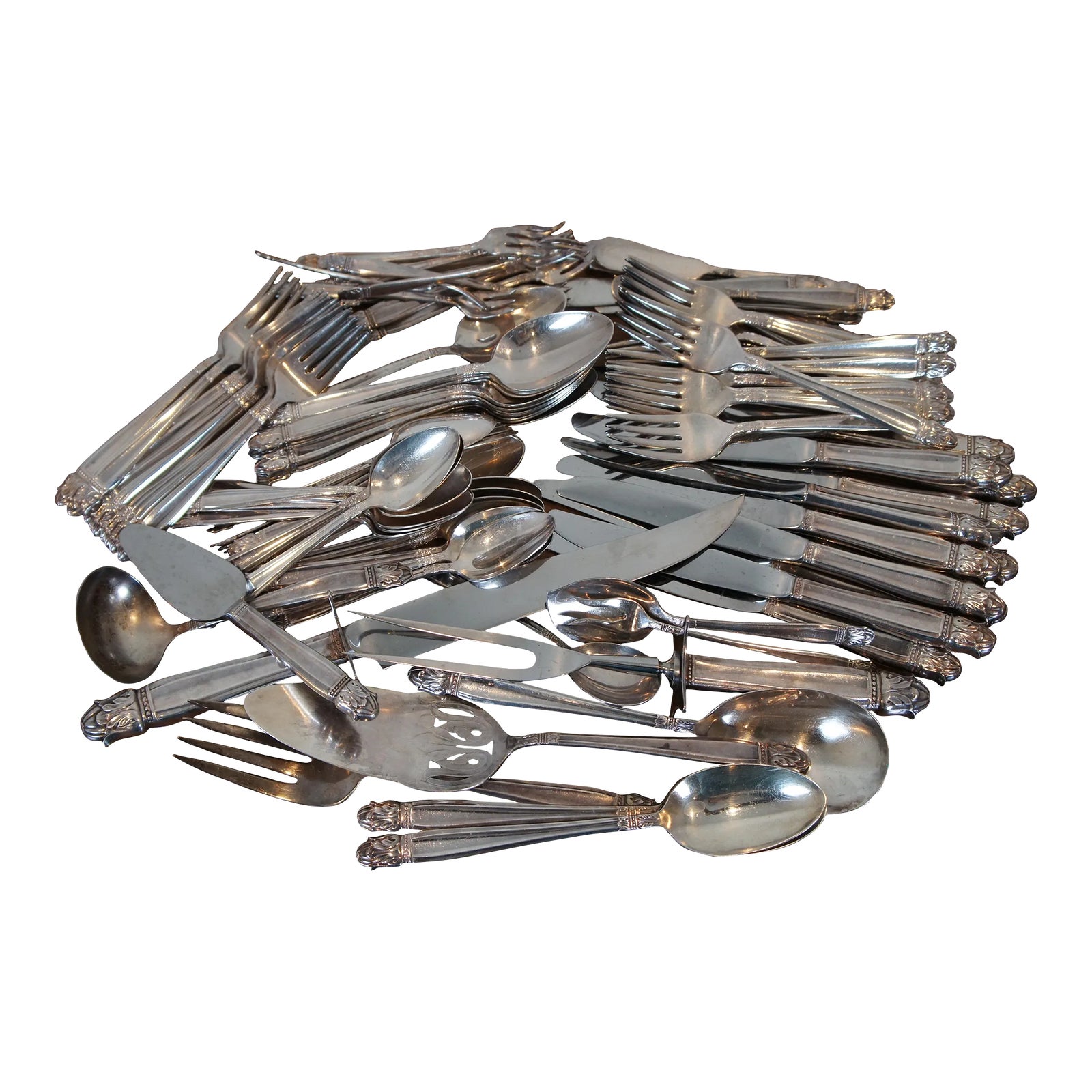 Vintage Holmes Edwards 104 Piece Danish Princess Flatware