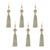 Contemporary Jeweled Tassel Ornament (Set of 6) For Sale - Image 3 of 3