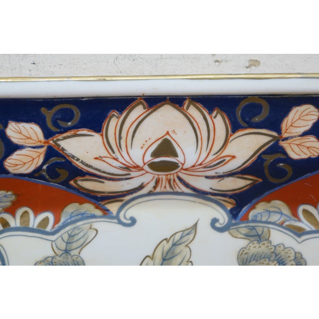 Antique Japanese Imari Porcelain Octagonal Chrysanthemums Tray Platter 14" For Sale - Image 12 of 12