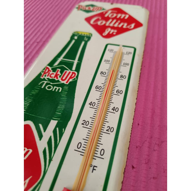 Not Yet Made - Made To Order Premium Vintage Style Tom Collins Jr. Lemon Drink Advertising Thermometer Sign For Sale - Image 5 of 11