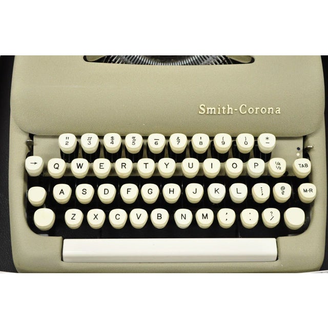 1970s Vintage 1970s Smith Corona Sterling Manual Portable Typewriter With Hard Case For Sale - Image 5 of 11