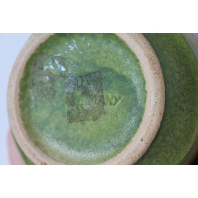 Ceramic Vintage German Pottery Blue & Green Planter For Sale - Image 7 of 7
