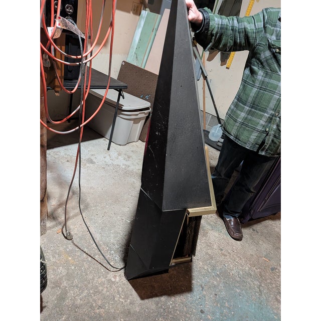 1960s Mid 20th Century Fireplace With Logs and Flame For Sale - Image 5 of 10