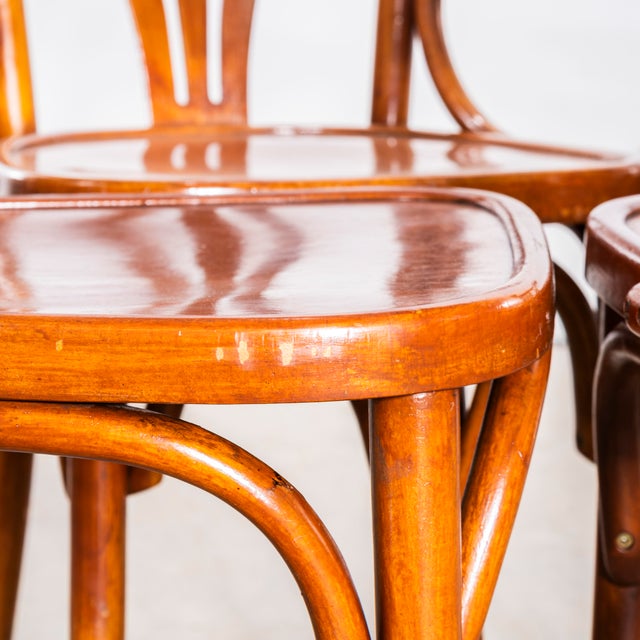 Burnt Orange Three Spoked Fan Back Armchairs, 1980s, Set of 6 For Sale - Image 4 of 8