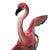 Ceramic 1950s Mid-Century 11" Tall Open Wing Pink Flamingo Ceramic Tabletop Statue, Pair For Sale - Image 7 of 18