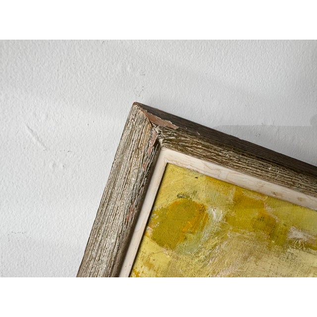 1960s Vintage Impressionist Row Houses Oil on Canvas Painting, Signed For Sale - Image 11 of 12