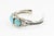 Late 20th Century Southwestern Navajo Turquoise and Sterling Silver Cuff Bracelet by Delbert Chatter For Sale - Image 9 of 11