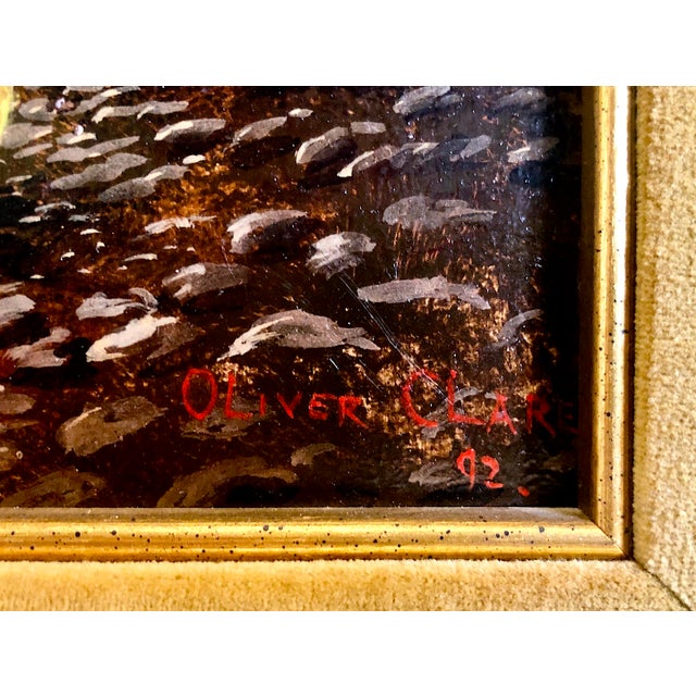 Late 19th Century Late Victorian Still-Life Painting of Grapes and a Peach, by Oliver Clare For Sale - Image 5 of 7