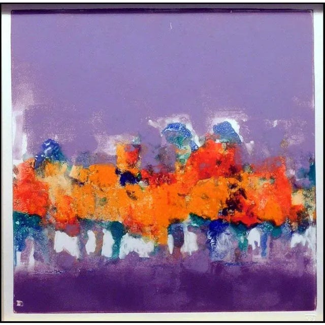 Impressionist Earl Biss Untitled Monotype on Paper Custom Framed For Sale - Image 3 of 4