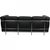 LC2 Three-Seater Sofa in Black Leather from Le Corbusier For Sale - Image 4 of 18