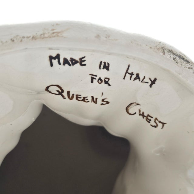 Italian Ceramic Rooster & Hen Pair 20" | Hand-Painted Signed Italy For Sale - Image 12 of 16