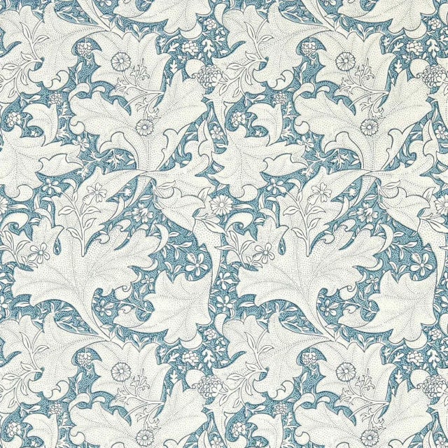 Morris & Co Wallflower Wallpaper in Woad Blue For Sale