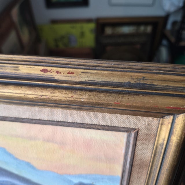 VTG Desert Framed Landscape Painting Signed Original Saguero Cacti 10 X 14 Horse For Sale - Image 13 of 16