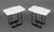 Contemporary White Marble Top Side Tables, Pair For Sale In New York - Image 6 of 8