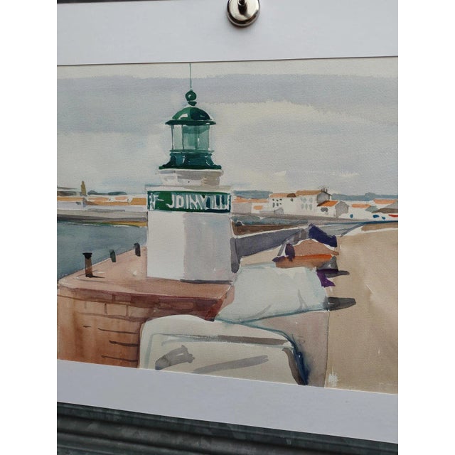 1980s Michel Roubille, Landscape, 1987, Watercolor For Sale - Image 5 of 7