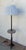 Vintage Regency Style 2 Light Embellished Bronze Floor Lamp With Attached Marble Table and Shade For Sale - Image 4 of 15
