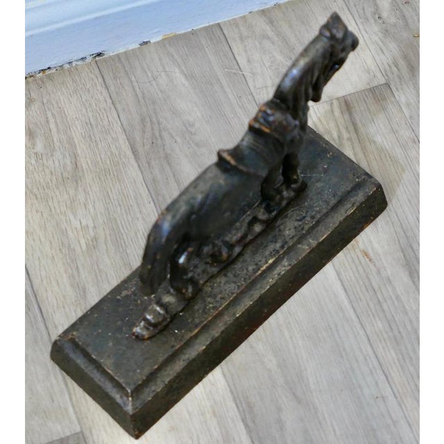 Cast Iron Saddled Horse Door Stop For Sale - Image 5 of 7