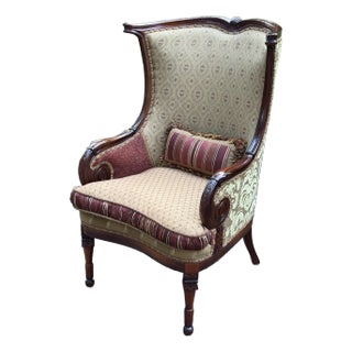 Vintage Key City for Domain Furniture Carved Accent Chair For Sale