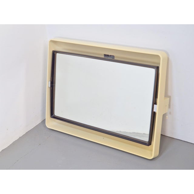 Glass Vintage Rectangular Backlit Mirror from Allibert, France, 1970s For Sale - Image 7 of 18