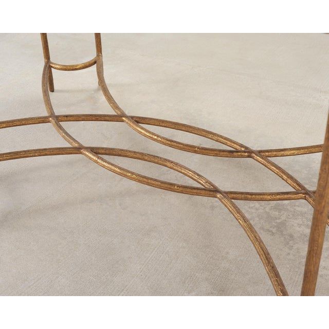 Dennis & Leen Chinoiserie Iron Gilt Tall Tray Cocktail Table For Sale - Image 11 of 18