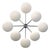 21st Century Otto Satin Nickel Matte White Murano Glass Flush Mount by Fabio LTD For Sale