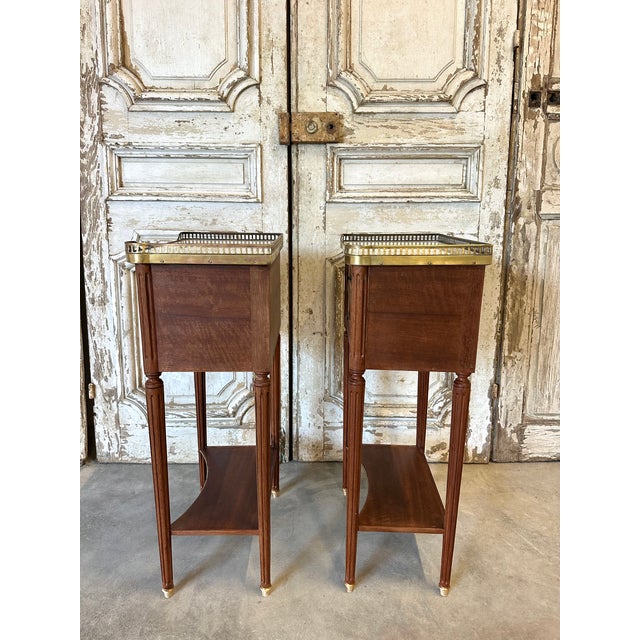 Wood Vintage Mahogany Bedside Tables, 1960s, Set of 2 For Sale - Image 7 of 11