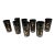 1950s Mid-Century Modern Federal Glasses Josephine Baker - Set of 8 For Sale