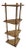 1970s Hollywood Regency Faux Bamboo Corner 4 Tier Bookshelf For Sale