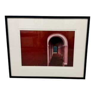 Jeffrey Becom Maya Color Red Architecture Ltd. Ed. Photograph, Signed For Sale