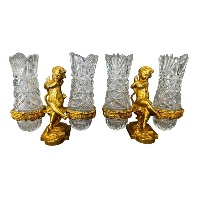 Salt Cellars from Baccarat, 1860s, Set of 2 For Sale